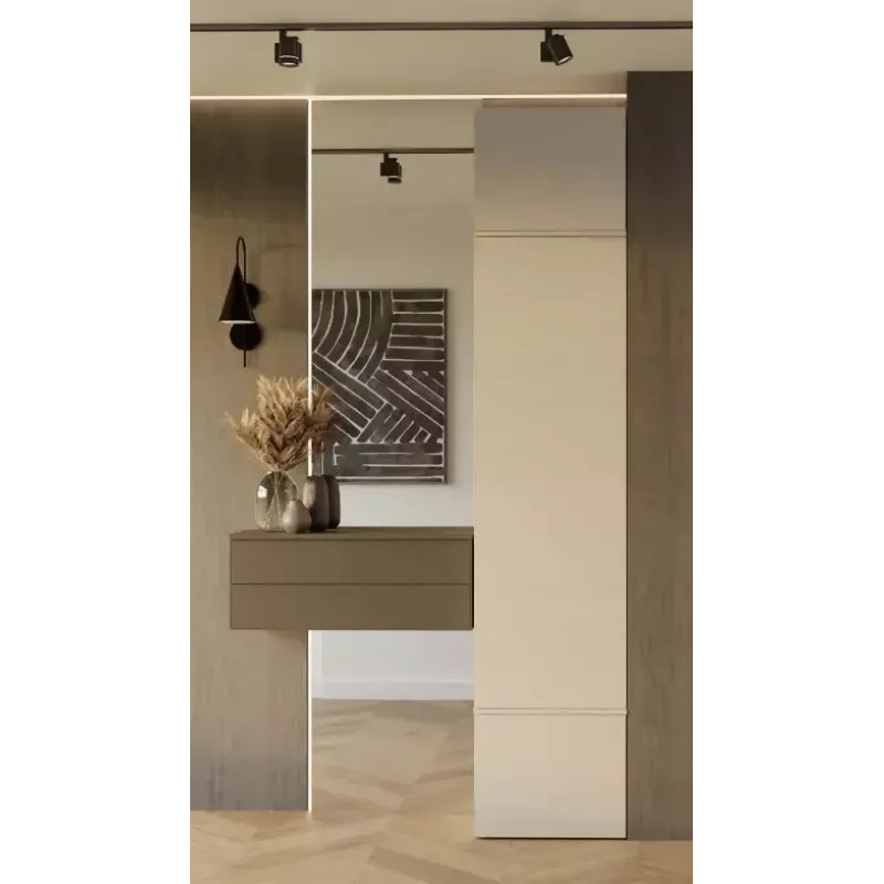 Armario top e shop HAGA cashmere 3 puertas, 2380×500×350 mm, tablero de partículas, exento