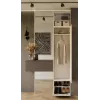 Armario top e shop HAGA cashmere 3 puertas, 2380×500×350 mm, tablero de partículas, exento