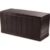 Caja de almacenamiento Keter Sherwood rectangular resina marrón 270L 1170mm