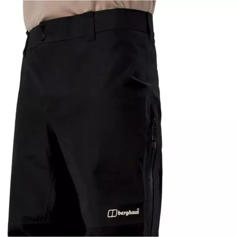 Chaqueta hombre Berghaus Deluge Pro 3.0, Talla M, negro + pantalón cubrepantalón Berghaus Hillwalker, Talla M, negro