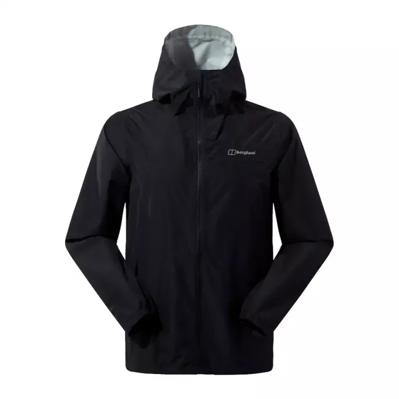 Chaqueta hombre Berghaus Deluge Pro 3.0, Talla M, negro + pantalón cubrepantalón Berghaus Hillwalker, Talla M, negro