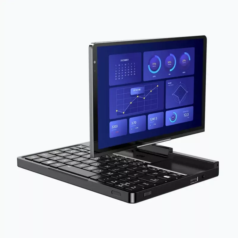 GPD Pocket 4 portátil — AMD Ryzen 7 8840U, 8 inch WQXGA 2560×1600 144Hz táctil, 16GB DDR5, 1TB NVMe, Radeon 780M, Windows 11, LAN, FPR, grafito