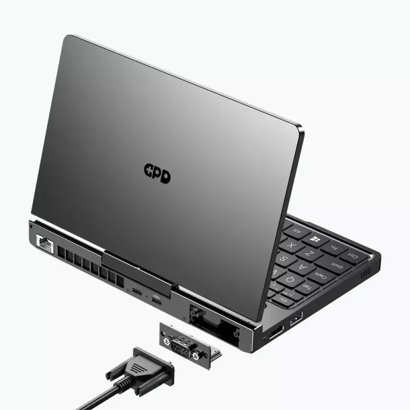 GPD Pocket 4 portátil — AMD Ryzen 7 8840U, 8 inch WQXGA 2560×1600 144Hz táctil, 16GB DDR5, 1TB NVMe, Radeon 780M, Windows 11, LAN, FPR, grafito