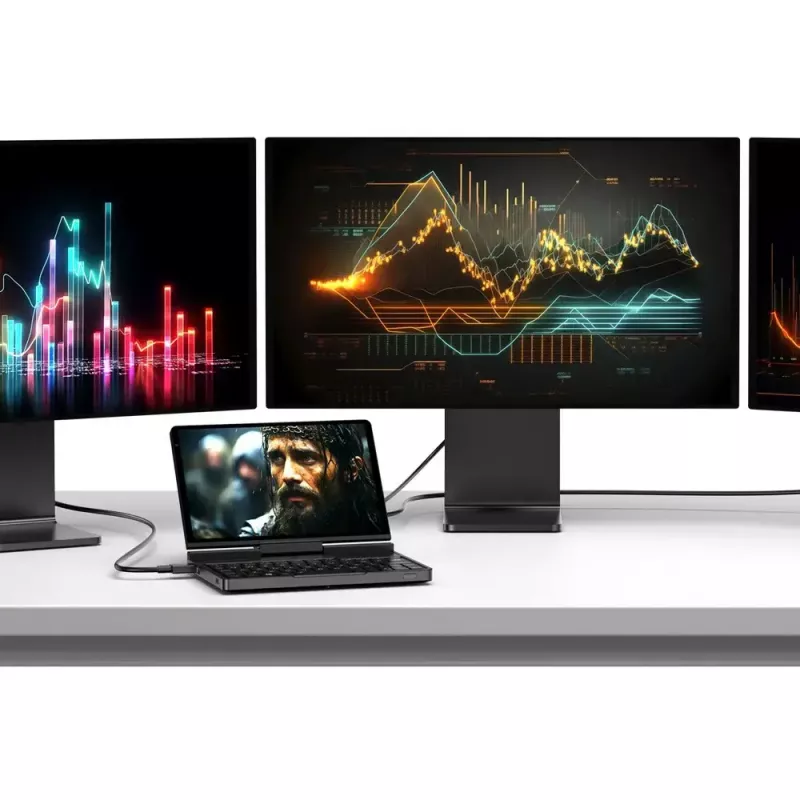 GPD Pocket 4 portátil — AMD Ryzen 7 8840U, 8 inch WQXGA 2560×1600 144Hz táctil, 16GB DDR5, 1TB NVMe, Radeon 780M, Windows 11, LAN, FPR, grafito