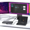 GPD Pocket 4 portátil — AMD Ryzen 7 8840U, 8 inch WQXGA 2560×1600 144Hz táctil, 16GB DDR5, 1TB NVMe, Radeon 780M, Windows 11, LAN, FPR, grafito