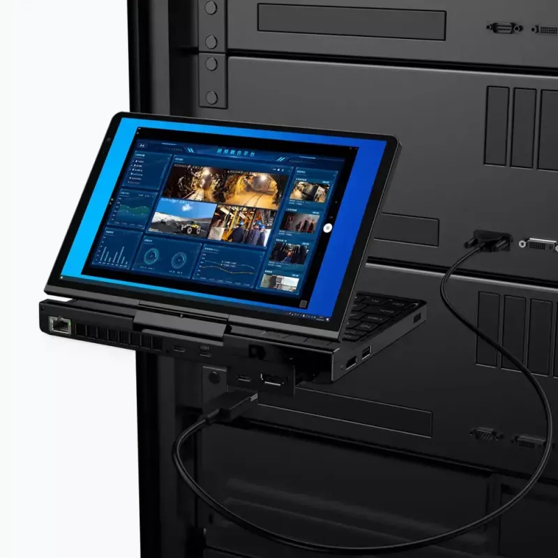 GPD Pocket 4 portátil — AMD Ryzen 7 8840U, 8 inch WQXGA 2560×1600 144Hz táctil, 16GB DDR5, 1TB NVMe, Radeon 780M, Windows 11, LAN, FPR, grafito