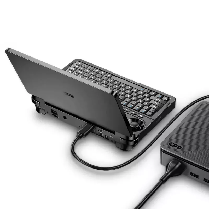 Portátil GPD WinMini HX370 — 7 inch FHD 120Hz táctil, AMD Ryzen AI 9 HX370, 32GB DDR5, 2TB NVMe, Radeon 890M, Win 11, negro