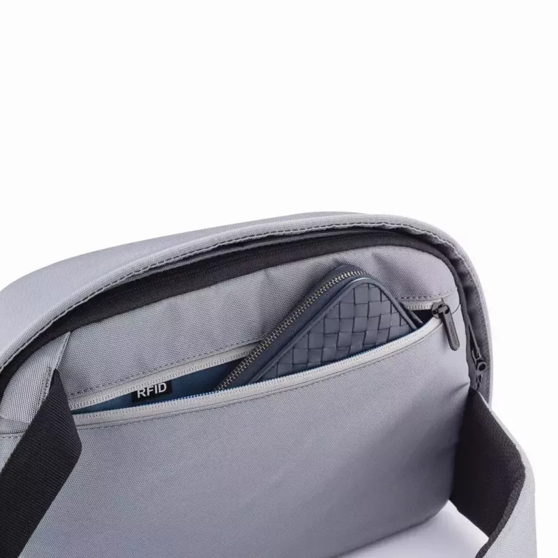 Mochila antirrobo XDDESIGN Bobby Sling gris — ligera, resistente al agua, llevable como bandolera