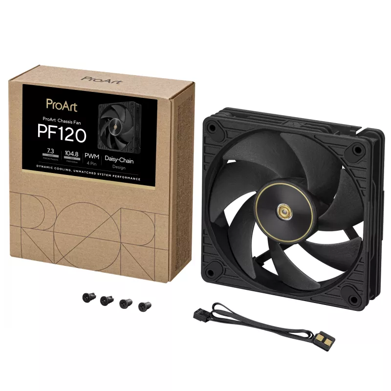 Ventilador ASUS ProArt PF120 PWM negro carcasa de ordenador 12 cm 1 ud.