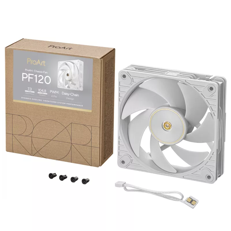 Ventilador ASUS ProArt PF120 PWM blanco carcasa de ordenador 12 cm 1 ud.
