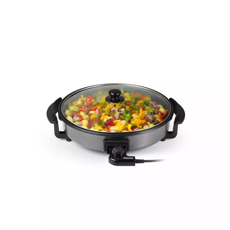 Sartén de parrilla Tristar PZ-2963 multifuncional redonda negra 30 cm