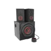 Conjunto de altavoces GENESIS Helium 610BT 2.1, 60 W RMS, Bluetooth, con cable, rojo/negro, subwoofer compacto