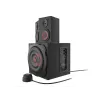 Conjunto de altavoces GENESIS Helium 610BT 2.1, 60 W RMS, Bluetooth, con cable, rojo/negro, subwoofer compacto