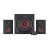 Conjunto de altavoces GENESIS Helium 610BT 2.1, 60 W RMS, Bluetooth, con cable, rojo/negro, subwoofer compacto