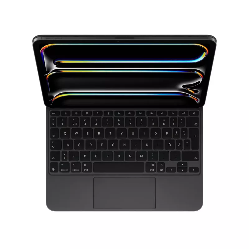 Teclado Apple Magic QWERTY Sueco Negro Inalámbrico con trackpad