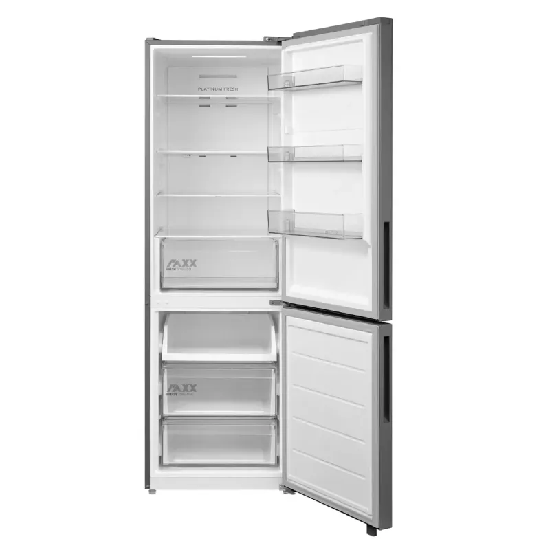 Frigorífico-congelador combinado de libre instalación Midea MDRB548MME46, 401 L — No Frost, 271 L refrigerador / 130 L congelador, 186 cm, 35 dB, clase de eficiencia energética E, gris