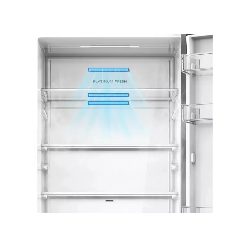 Frigorífico-congelador combinado de libre instalación Midea MDRB548MME46, 401 L — No Frost, 271 L refrigerador / 130 L congelador, 186 cm, 35 dB, clase de eficiencia energética E, gris