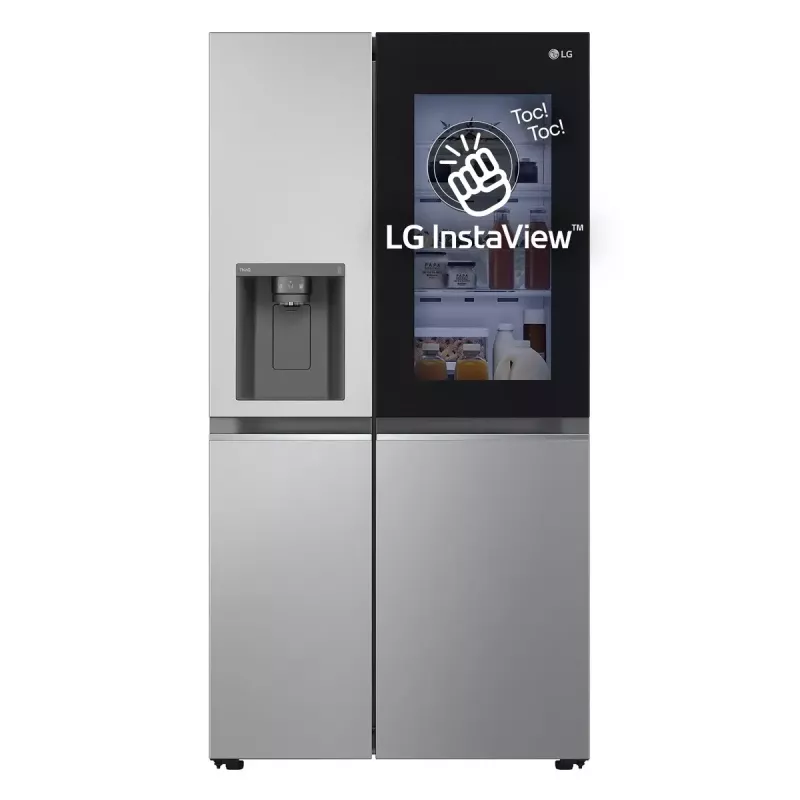 Frigorífico side-by-side LG GSGV81PYLL, 635 L de volumen total, refrigerador 416 L, congelador 219 L, plata metálico