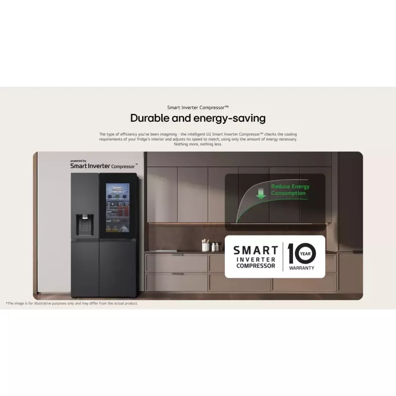 Frigorífico side-by-side LG GSGV81PYLL, 635 L de volumen total, refrigerador 416 L, congelador 219 L, plata metálico