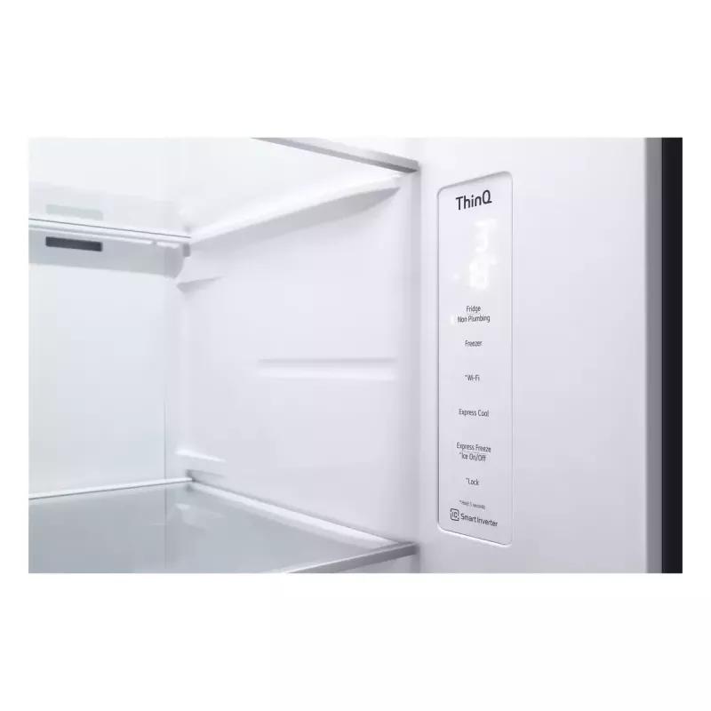 Frigorífico side-by-side LG GSGV81PYLL, 635 L de volumen total, refrigerador 416 L, congelador 219 L, plata metálico