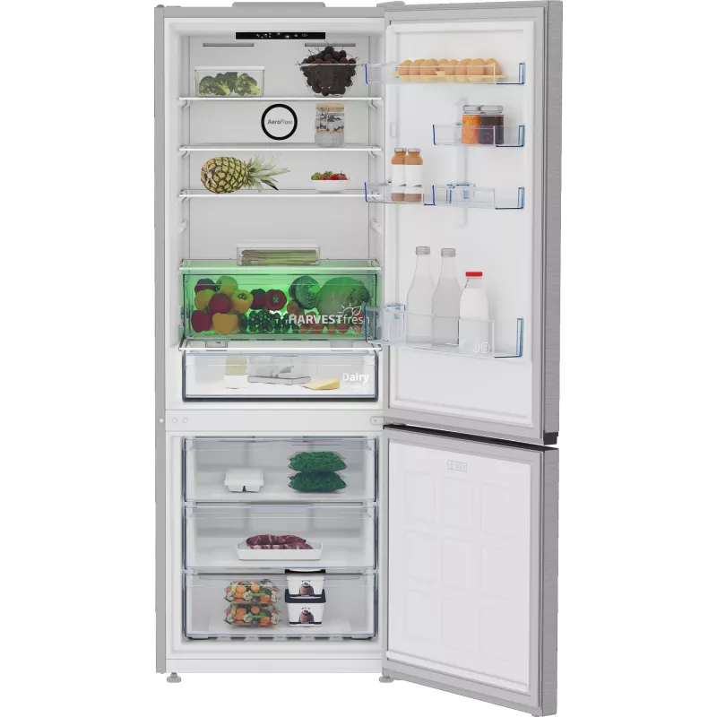 Beko B3RCNE564HXB Frigorífico-congelador combinado de libre instalación 490 L Plata