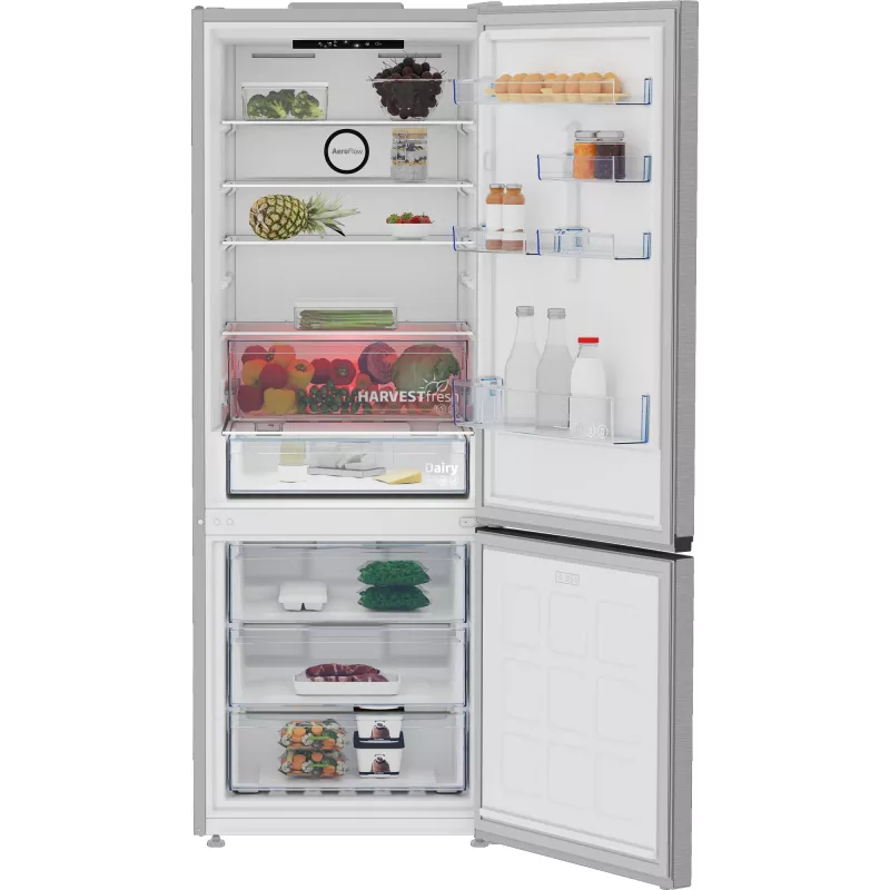 Beko B3RCNE564HXB Frigorífico-congelador combinado de libre instalación 490 L Plata