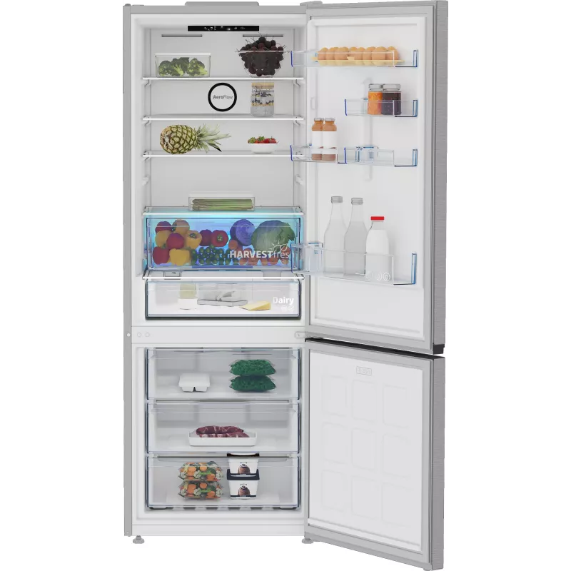 Beko B3RCNE564HXB Frigorífico-congelador combinado de libre instalación 490 L Plata