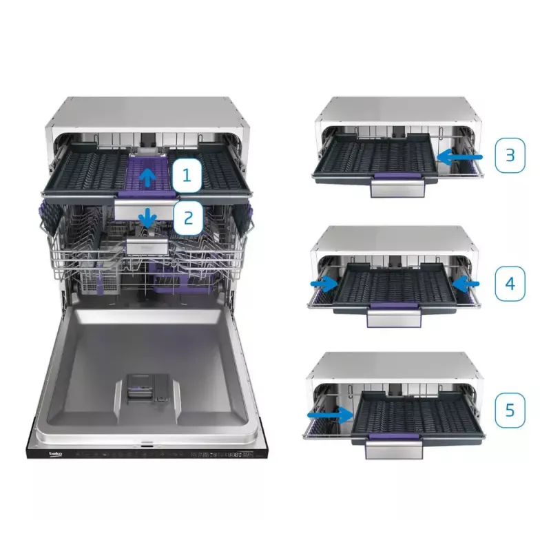Lavavajillas de libre instalación BEKO DEN48530X, 15 cubiertos, 8 programas, 44 dB, 598×850×600 mm