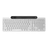 Teclado inalámbrico Bluetooth Lenovo 800 — distribución inglés US, autocargable, blanco