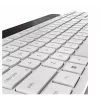 Teclado inalámbrico Bluetooth Lenovo 800 — distribución inglés US, autocargable, blanco