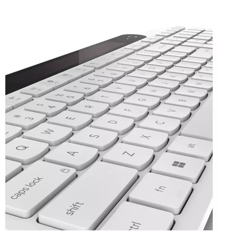 Teclado inalámbrico Bluetooth Lenovo 800 — distribución inglés US, autocargable, blanco