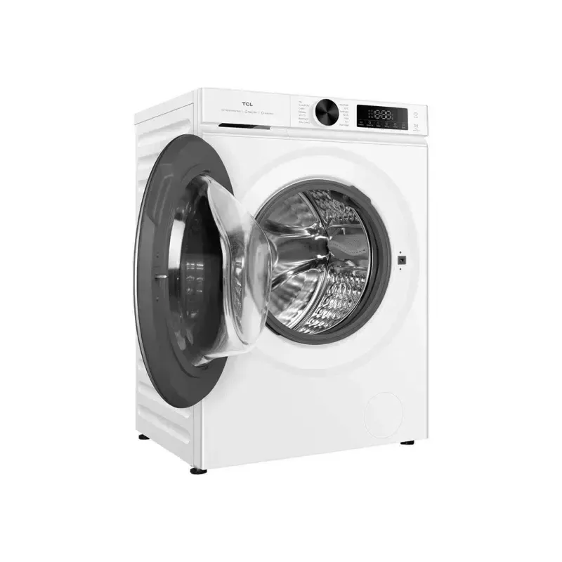 Lavadora TCL FP0944WA0 — carga frontal, 9 kg, 1400 rpm, clase A, indicador LED, vapor, 60×56×85 cm, blanca