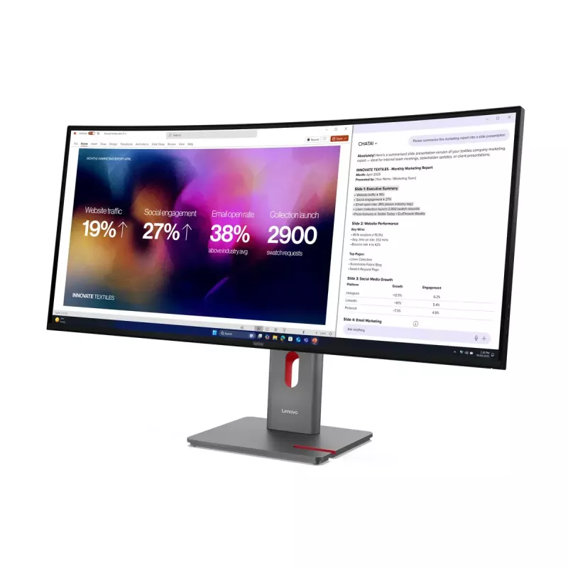 Lenovo ThinkVision P40WD-40 – Monitor curvo WUHD IPS LED de 39,7