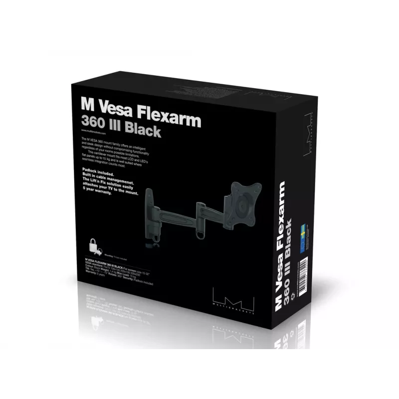 Brazo de soporte Multibrackets M VESA Flexarm 360 III Negro 75 100 200
