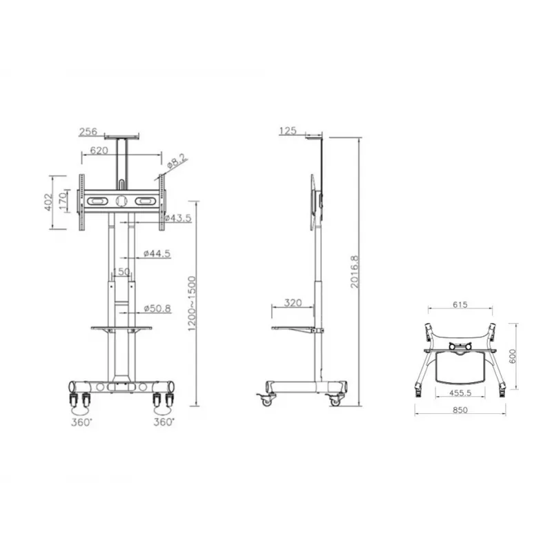 Multibrackets M Public Floorstand Basic 150 incl. bandeja y soporte de cámara