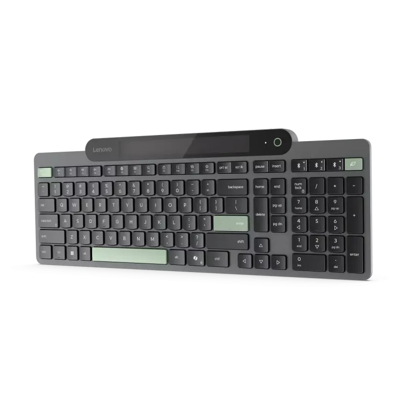 Lenovo | Self-Charging | teclado | Bluetooth | estonio | negro