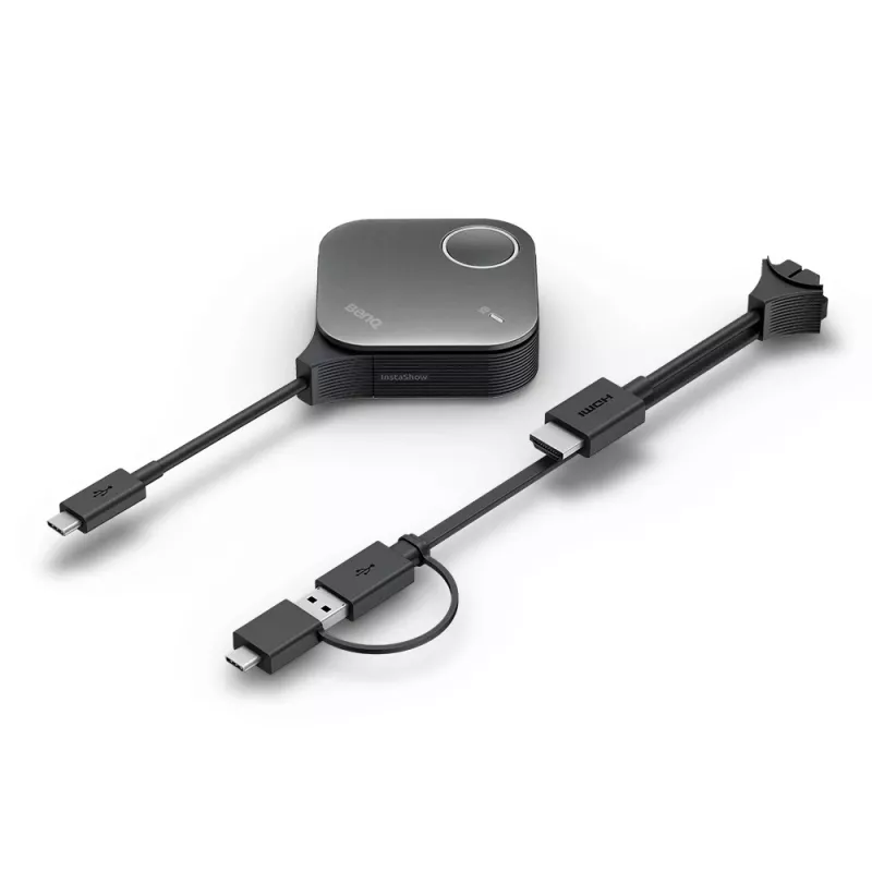 Sistema de presentación inalámbrico BenQ InstaShow VS25 HDMI de sobremesa, Wi-Fi 6, hasta 2400 Mbps, antena externa, negro