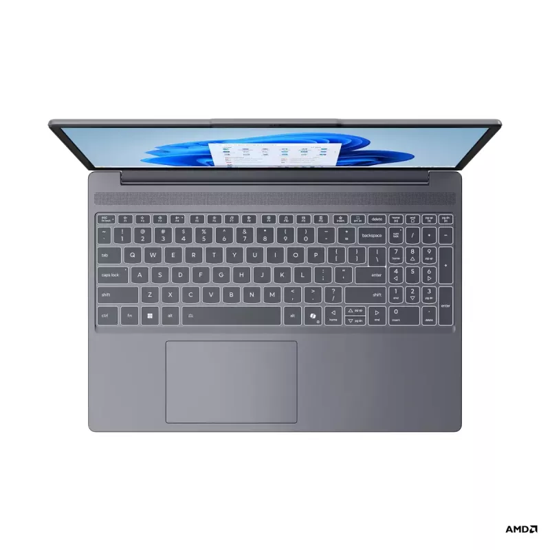 Portátil Lenovo IdeaPad Slim 3 15AMN8 — 15,6 inch FHD TN 1920x1080, AMD Ryzen 3 7320U, 16GB LPDDR5, 512GB SSD, AMD Radeon 610M, Windows 11 Home, gris ártico