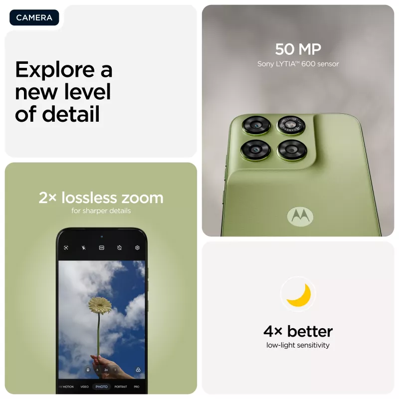 Smartphone Motorola moto g67 6,8 inch (17,3 cm) 5G, MediaTek Dimensity 6300 2,4 GHz, 4 GB RAM, 128 GB, 5200 mAh, Hybrid Dual SIM, verde