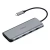 Targus Dual Video Mobile Dock con 140W EPR Pass-Thru, con cable, USB 3.2 Gen 2 (3.1 Gen 2) Type-C, 140 W, 1000 Mbit/s, gris, 10 Gbit/s