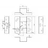 Soporte de techo para proyector Multibrackets M Universal 500-800 con Finetune