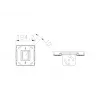 Placa de techo Multibrackets M Pro Series Negro Plástico Acero 165 mm