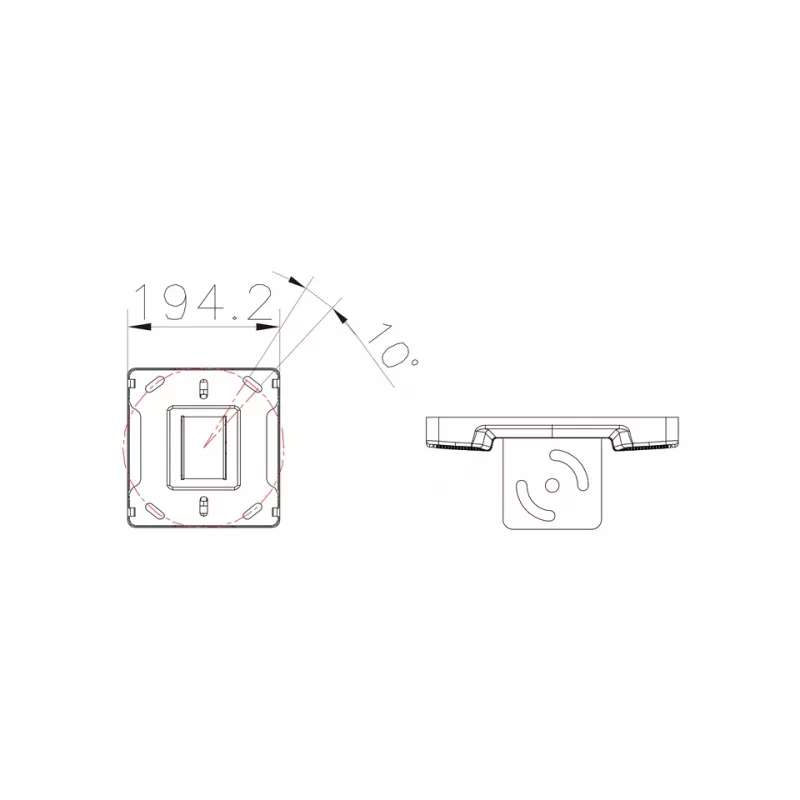 Placa de techo Multibrackets M Pro Series Negro Plástico Acero 165 mm