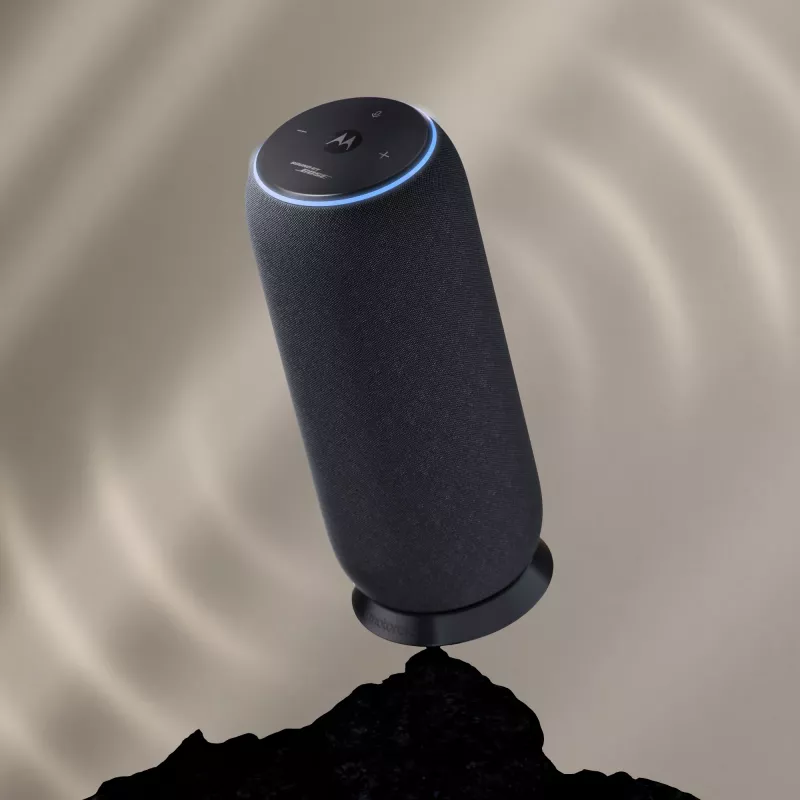 Altavoz portátil mono Motorola moto sound flow Carbon – 30 W RMS, USB-C, inalámbrico, carcasa de tela