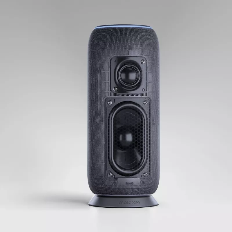 Altavoz portátil mono Motorola moto sound flow Carbon – 30 W RMS, USB-C, inalámbrico, carcasa de tela