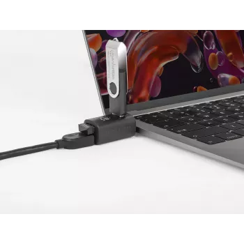 Manhattan Hub USB-C de 3 puertos, ULTRA COMPACTO, 3 puertos USB-A (1x 5 Gbps USB 3.2 Gen1 aka USB 3.0, 3 x 480 Mbps USB 2.0), alimentado por USB (no requiere fuente de alimentación externa)