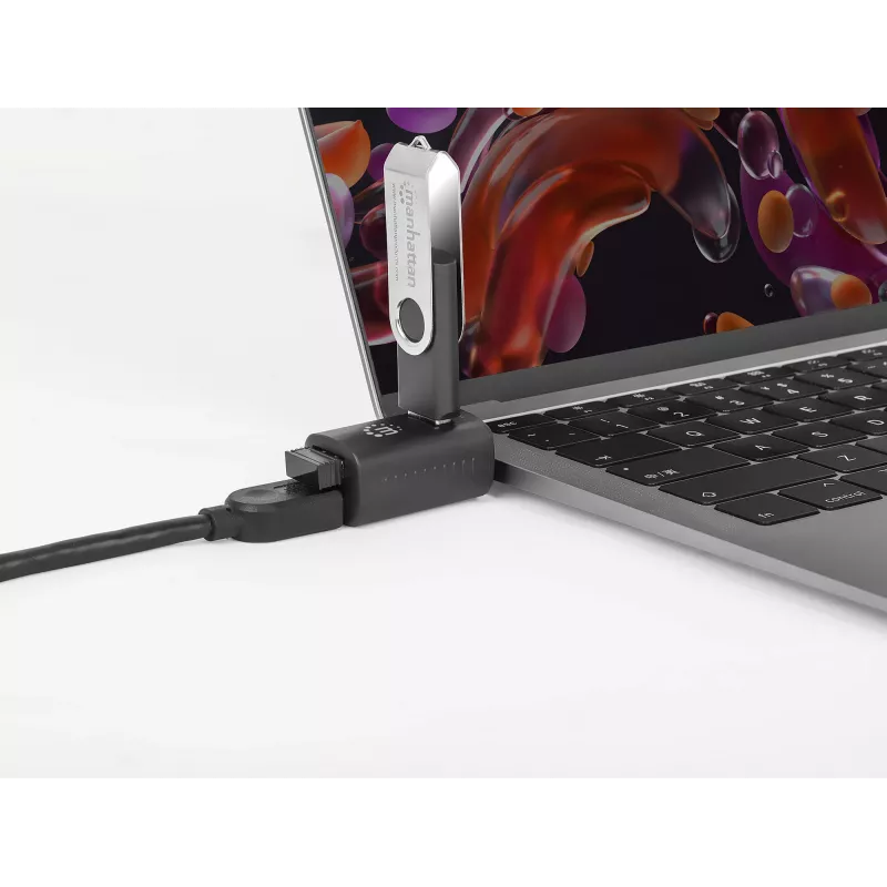 Manhattan Hub USB-C de 3 puertos, ULTRA COMPACTO, 3 puertos USB-A (1x 5 Gbps USB 3.2 Gen1 aka USB 3.0, 3 x 480 Mbps USB 2.0), alimentado por USB (no requiere fuente de alimentación externa)