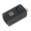 Manhattan Hub USB-C de 3 puertos, ULTRA COMPACTO, 3 puertos USB-A (1x 5 Gbps USB 3.2 Gen1 aka USB 3.0, 3 x 480 Mbps USB 2.0), alimentado por USB (no requiere fuente de alimentación externa)