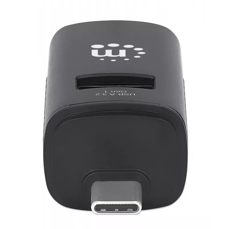 Manhattan Hub USB-C de 3 puertos, ULTRA COMPACTO, 3 puertos USB-A (1x 5 Gbps USB 3.2 Gen1 aka USB 3.0, 3 x 480 Mbps USB 2.0), alimentado por USB (no requiere fuente de alimentación externa)
