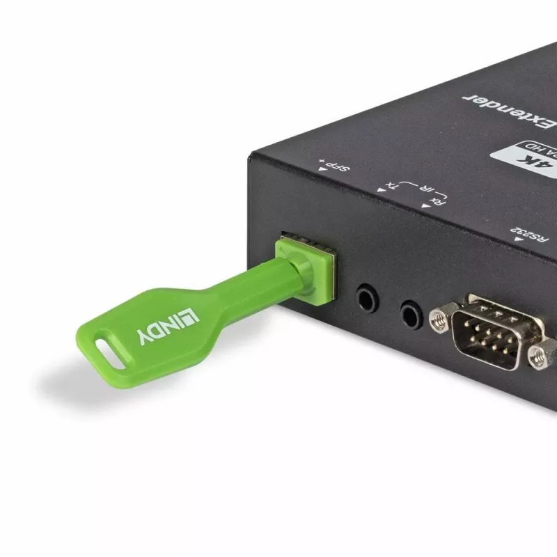 Lindy SFP Port Blocker Key, verde, llave de bloqueo de puerto, SFP, verde, acrilonitrilo butadieno estireno (ABS), 1 ud., bolsa de plástico